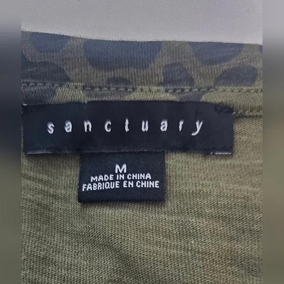 Sanctuary So Twisted T-Shirt Dress Animal Print Mobwife Crewneck Short Sleeves M - Picture 6 of 7